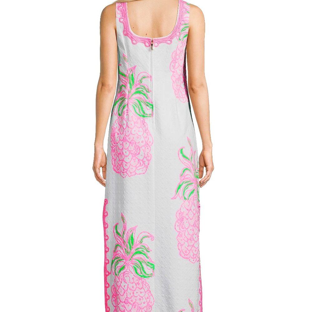 NWT! Rare Marleigh Floral Stretch Cotton Maxi Dress, Size 2 - Picture 3 of 6